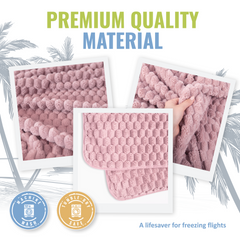 Honeycomb Packable Travel Blanket - Pink