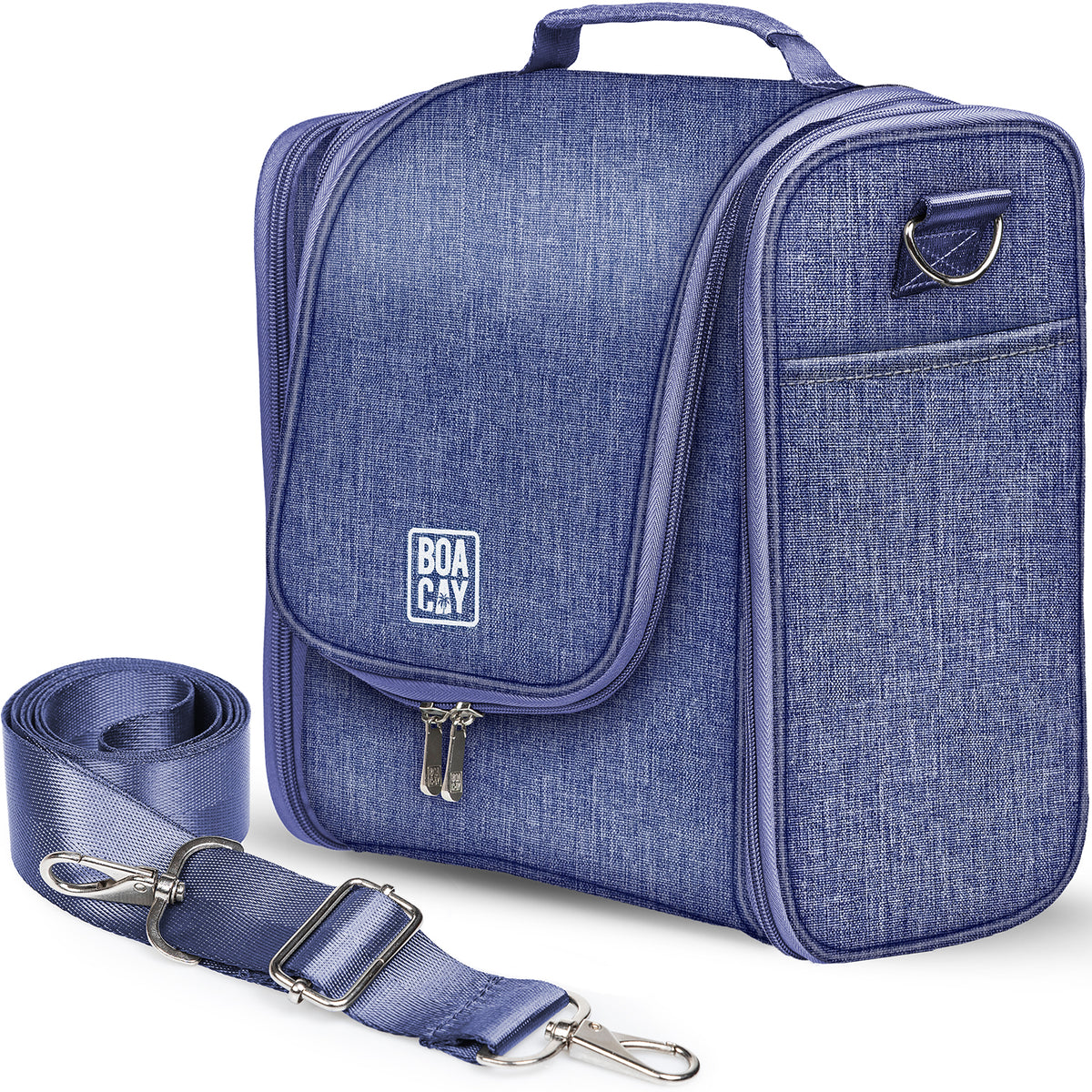 Extra-Large Collapsible Hanging Toiletry Bag - Violet Blue