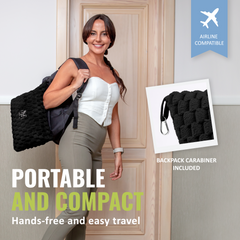 Honeycomb Packable Travel Blanket - Black