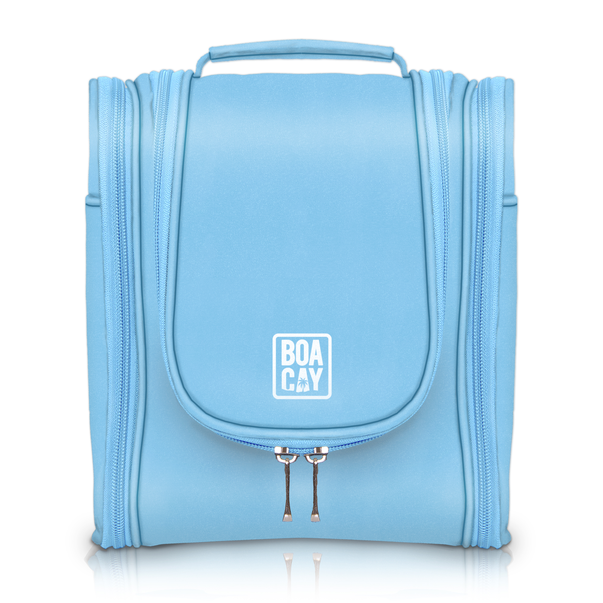 BOACAY Baby Blue Extra-Large Travel Toiletry Bag for Women and Men